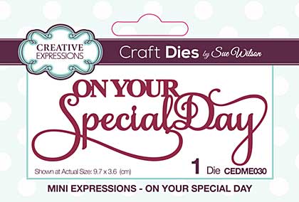SO: Mini Expressions Collection On Your Special Day Craft Die