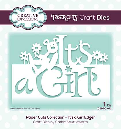 Paper Cuts Collection - It\'s a Girl Edger