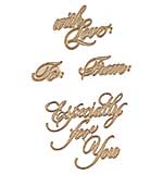 Spellbinders Glimmer Hot Foil Plate Copperplate Script Gift Tags