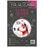 SO: Pink Ink Designs A5 Clear Stamp - Llama Queen