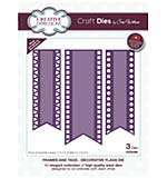Creative Expressions Sue Wilson Frames & Tags Decorative Flags Craft Die [SW2001]