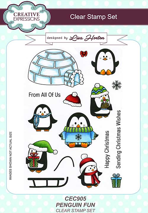 Penguin Fun A5 Clear Stamp Set