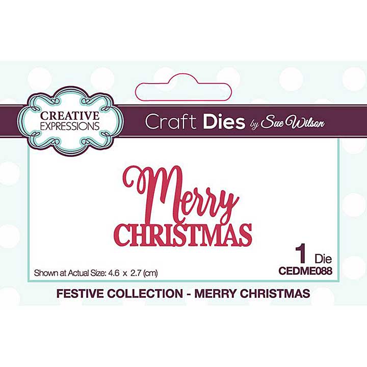 SO: Creative Expressions Sue Wilson Mini Expressions Merry Christmas Craft Die