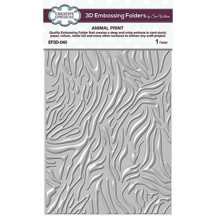 SO: Creative Expressions Animal Print 3D Embossing Folder (5.75in x 7.5in)