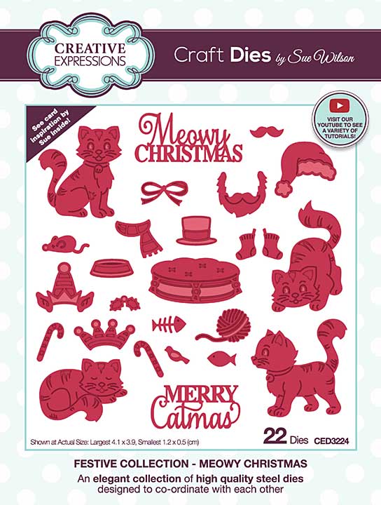 SO: Creative Expressions Craft Dies By Sue Wilson - Meowy Christmas