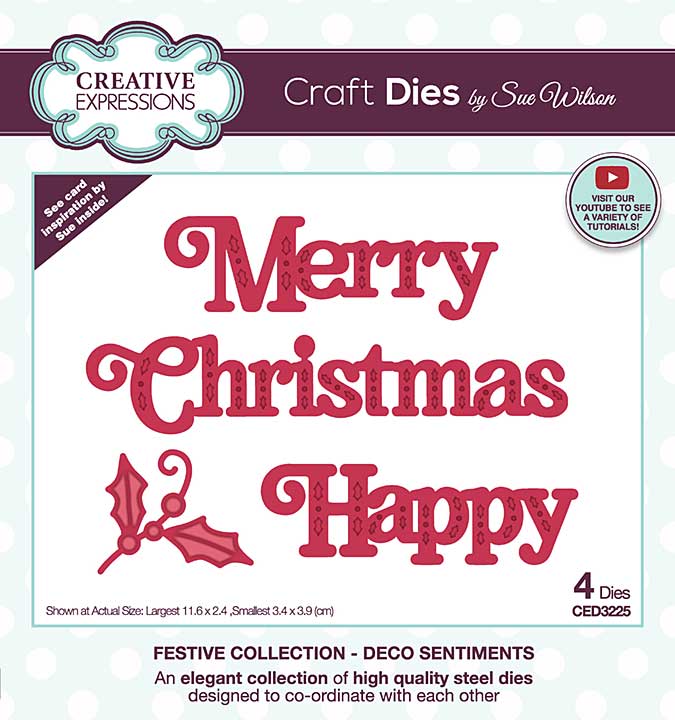 SO: Creative Expressions Craft Dies By Sue Wilson - Deco Sentiments