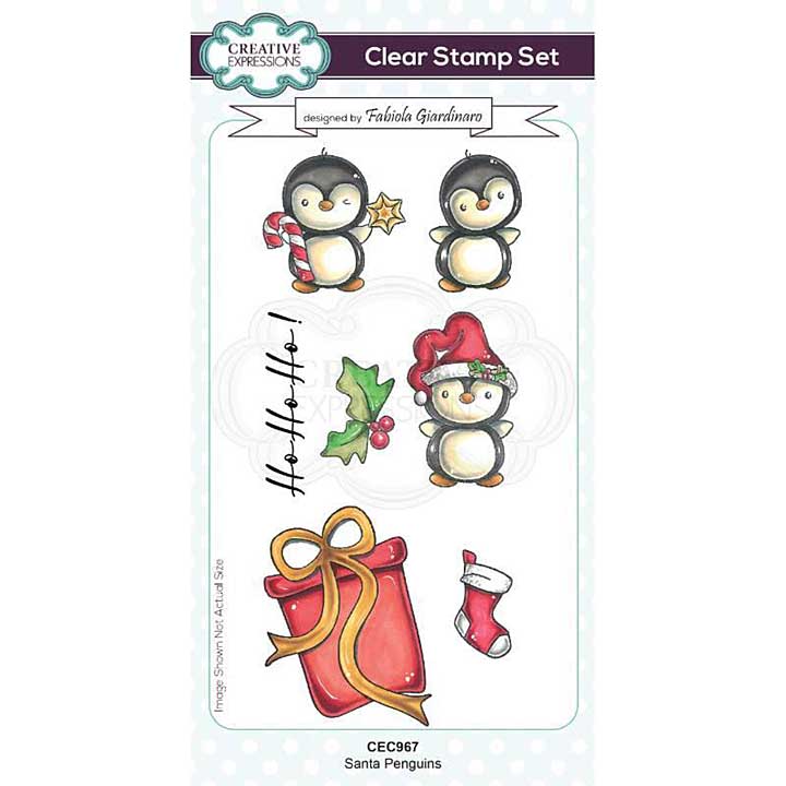 SO: Creative Expressions Fabiola Giardinaro Santa Penguins DL Clear Stamp Set