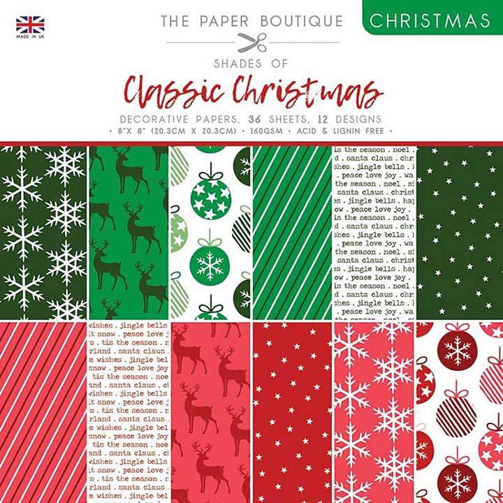 The Paper Boutique Christmas . Shades Of Classic Christmas 8?8 Pad
