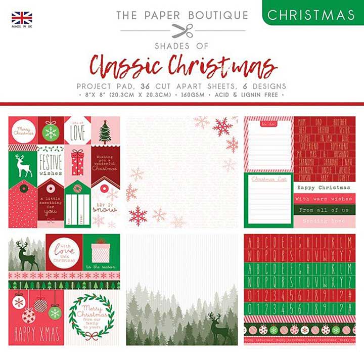 The Paper Boutique Christmas . Shades Of Classic Christmas 8?8 Project Pad