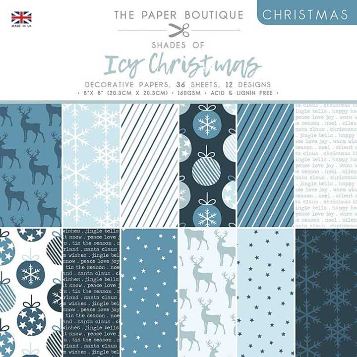 The Paper Boutique Christmas . Shades Of Ice 8?8 Pad