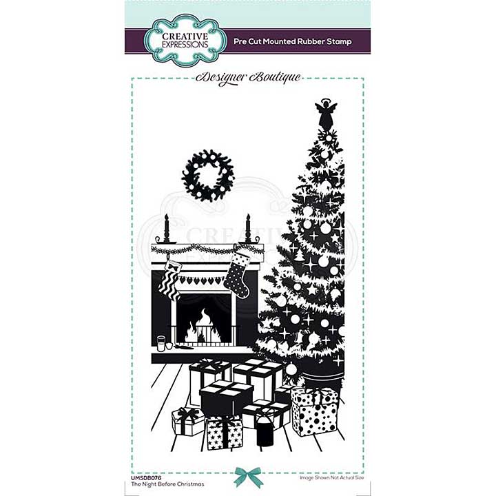Creative Expressions Designer Boutique Collection The Night Before Christmas DL Pre Cut Rubber Stamp