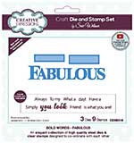 SO: Creative Expressions Sue Wilson Bold Words Fabulous Craft Die & Stamp Set