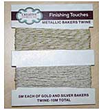 Creative Expressions Metallic Bakers Twine 5m each Gold & Silver