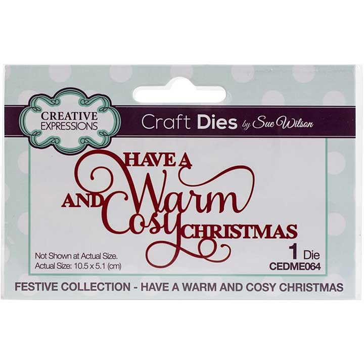 SO: Creative Expressions Sue Wilson Mini Expressions Have A Warm And Cosy Christmas Craft Die