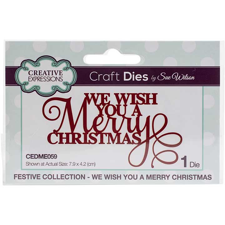 SO: Creative Expressions Sue Wilson Mini Expressions We Wish You A Merry Christmas Craft Die
