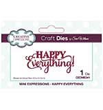 SO: Creative Expressions Sue Wilson Mini Expressions Happy Everything Craft Die