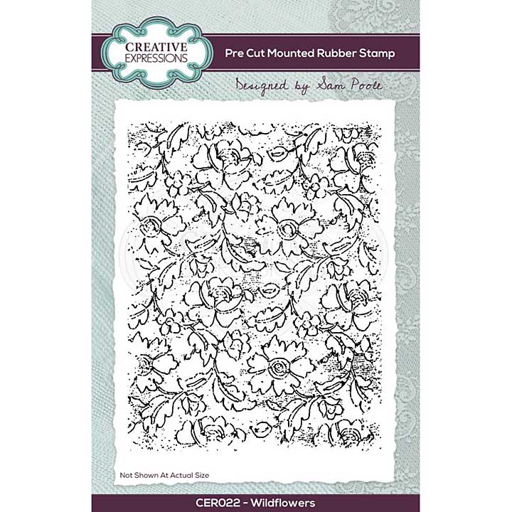SO: Creative Expressions Sam Poole Wildflowers Pre Cut Rubber Stamp
