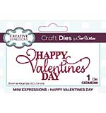Creative Expressions Sue Wilson Mini Expressions Happy Valentines Day Craft Die