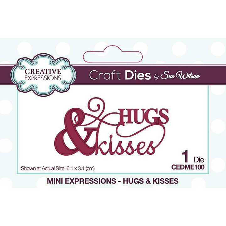 SO: Creative Expressions Sue Wilson Mini Expressions Hugs and Kisses Craft Die