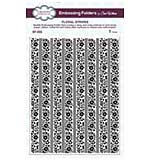 Creative Expressions Floral Stripes 5.75 in x 7.5 in Embossing Folder