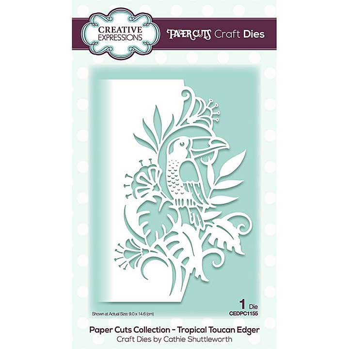 Creative Expressions Paper Cuts Edger Tropical Toucan Craft Die