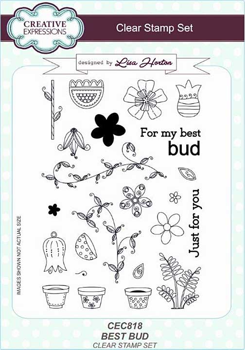 Creative Expressions Best Bud A5 Clear Stamp Set