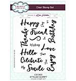 Creative Expressions Stylish Script A5 Clear Stamp Set