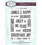 Creative Expressions Festive Flurry Sentiments A5 Clear Stamp Set