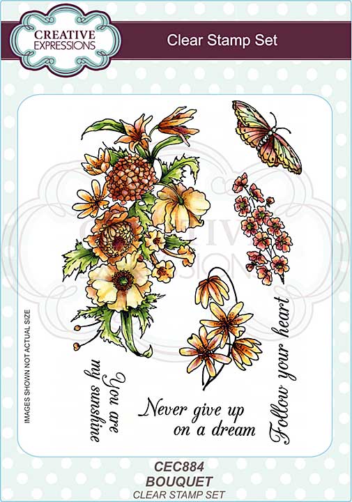 Creative Expressions Bouquet A5 Clear Stamp Set