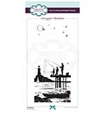 Creative Expressions Designer Boutique Collection Gone Fishing DL Pre Cut Rubber Stamp
