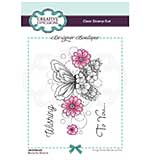 Creative Expressions Designer Boutique Collection Butterfly Blooms 6 in x 4 in Clear Stamp