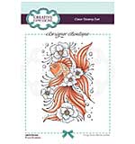Creative Expressions Designer Boutique Collection Floral Bubbles 6 in x 4 in Clear Stamp
