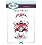 Creative Expressions Designer Boutique Collection Jewelled Beetle 6 in x 4 in Clear Stamp