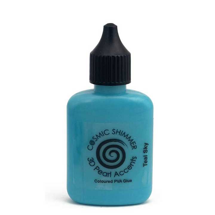 SO: Cosmic Shimmer Pearl 3D Accents Teal Sky 30ml