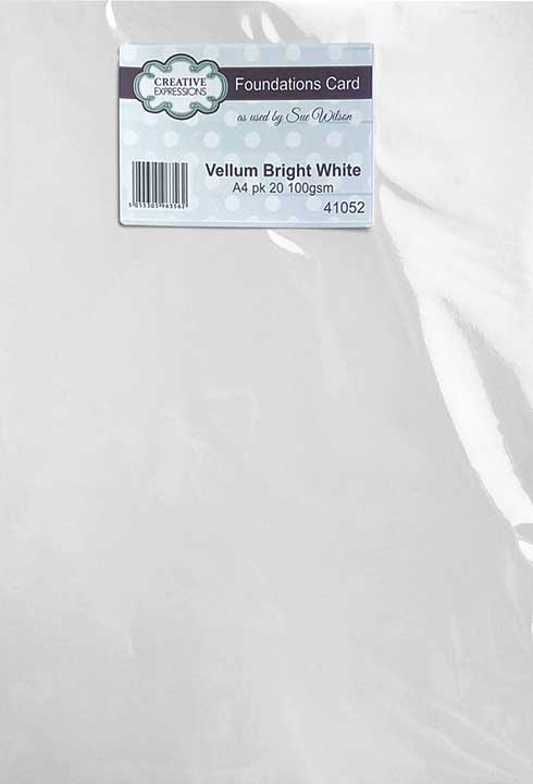 SO: Creative Expressions Foundations Vellum Bright White A4 100gsm pk 20