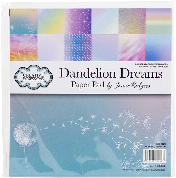 Creative Expressions Jamie Rodgers Dandelion Dreams 8 in x 8 in Paper Pad