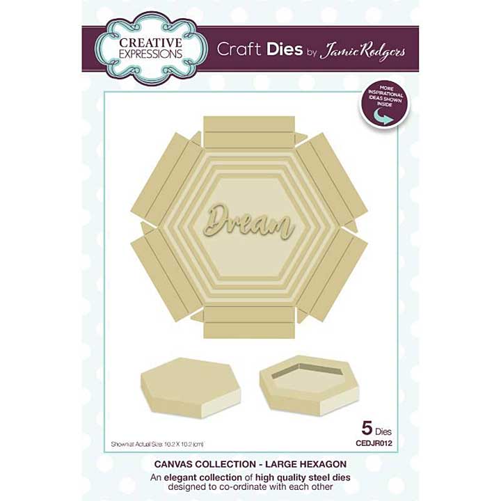 Creative Expressions Jamie Rodgers Canvas Collection Large Hexagon Craft Die
