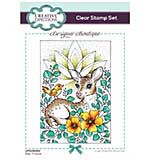 SO: Creative Expressions Designer Boutique Deer Friends 6 in x 4 in Clear Stamp Set