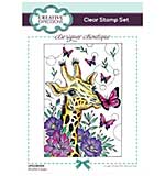 SO: Creative Expressions Designer Boutique Giraffe Kisses 6 in x 4 in Clear Stamp Set