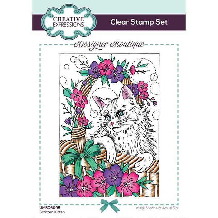 SO: Creative Expressions Designer Boutique Smitten Kitten 6 in x 4 in Clear Stamp Set