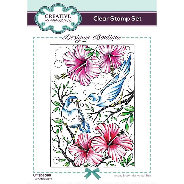 SO: Creative Expressions Designer Boutique Tweethearts 6 in x 4 in Clear Stamp Set