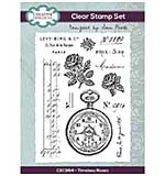 Creative Expressions Sam Poole Timeless Roses 6 in x 8 in Clear Stamp Set