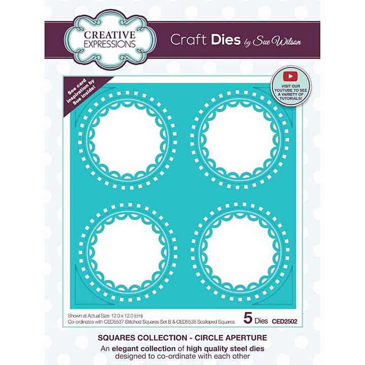 SO: Creative Expressions Sue Wilson Square Collection Circle Aperture Craft Die