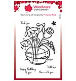 Woodware Clear Singles Floral Bouquet 4 in x 6 in Stamp