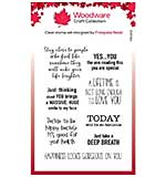 Woodware Clear Singles Happy Motivation 4 in x 6 in Stamp