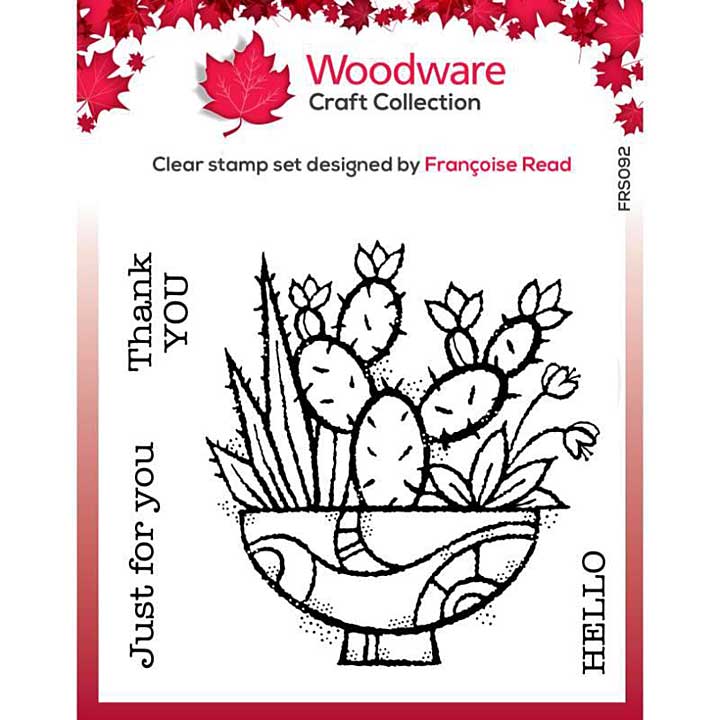 SO: Woodware Clear Singles Succulent Display 4 in x 4 in Stamp