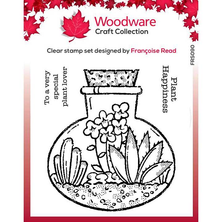 SO: Woodware Clear Singles Terrarium 4 in x 4 in Stamp