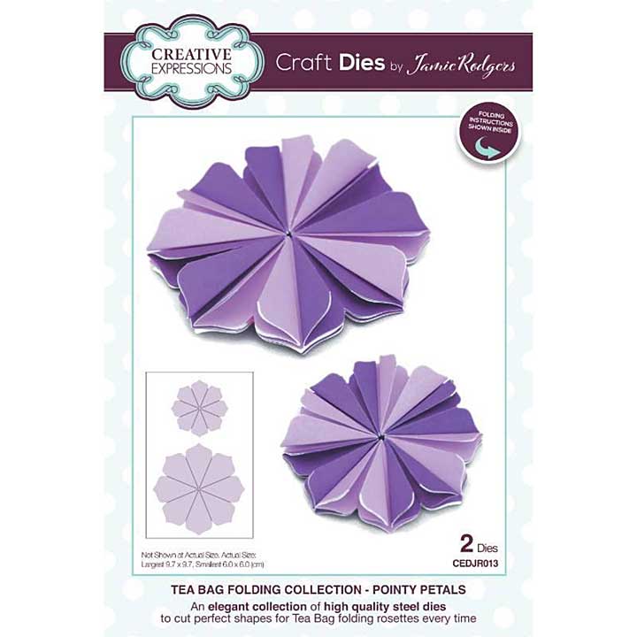 SO: Creative Expressions Jamie Rodgers Tea Bag Folding Pointy Petals Craft Die