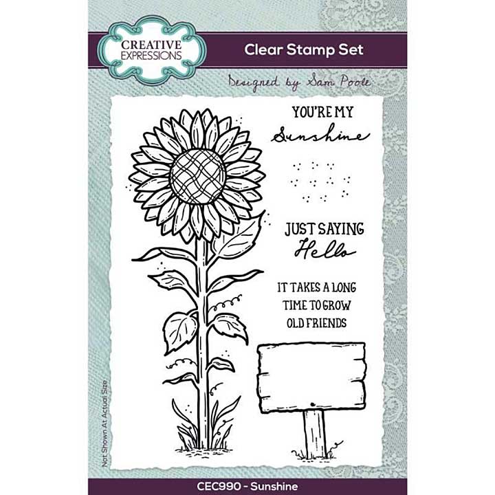 SO: Creative Expressions Sam Poole Sunshine 6 in x 4 in Clear Stamp Set