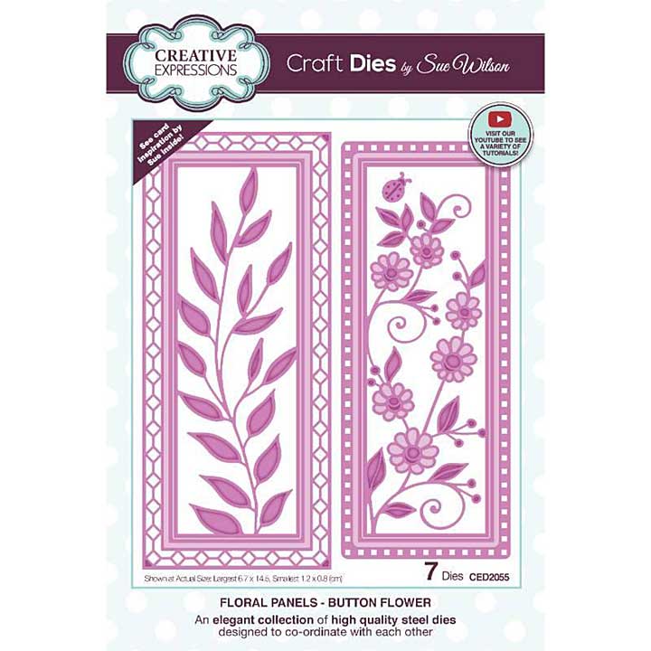 SO: Creative Expressions Sue Wilson Floral Panels Collection Button Flower Craft Die